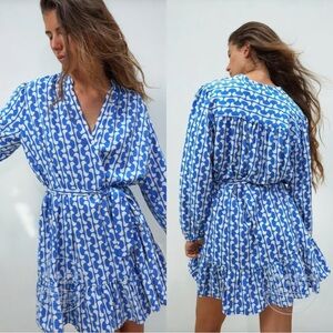 Zara printed mini dress